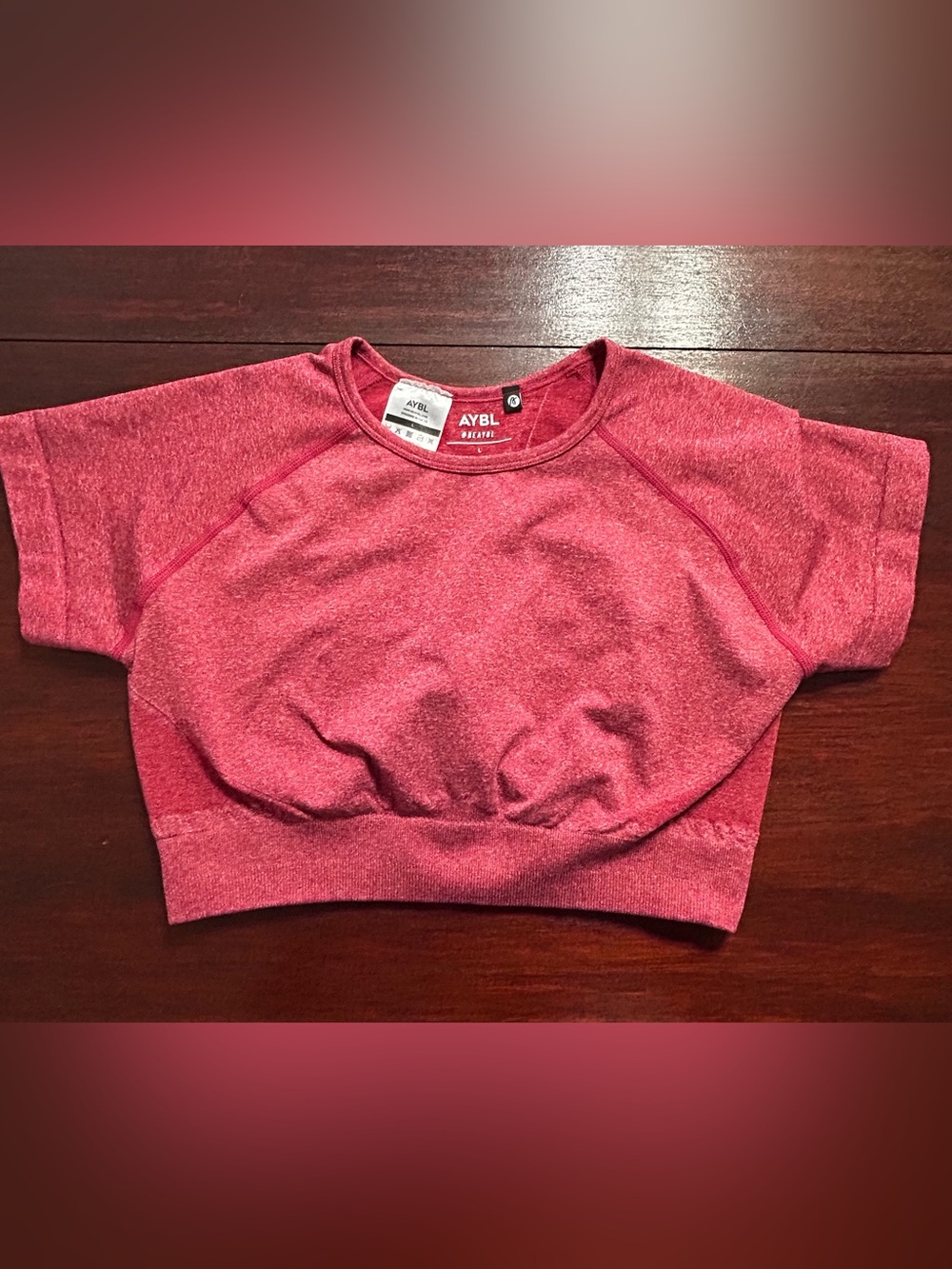 AYBL Seamless Crop Top in Red Wine Size Large Like New